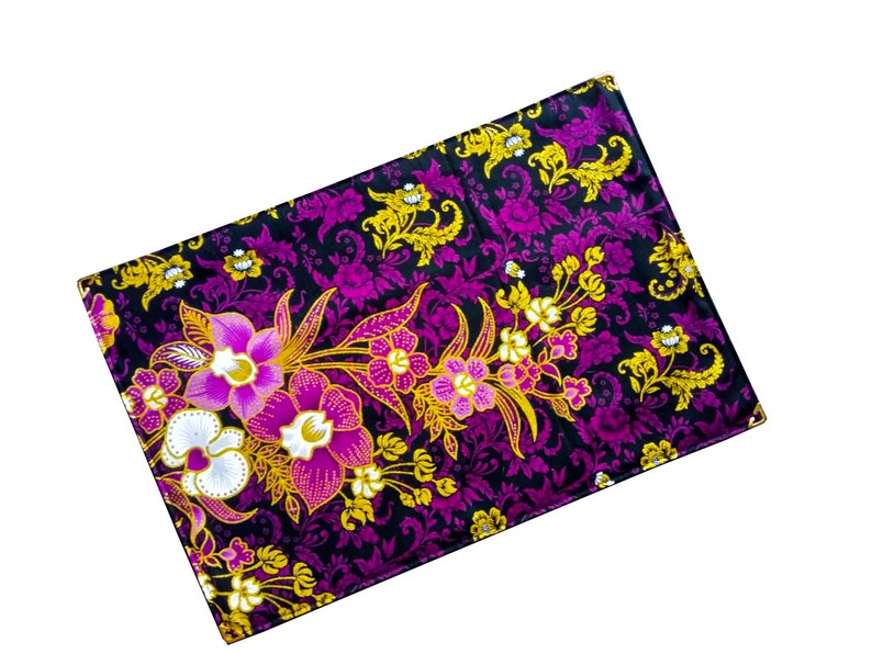 Set 4 Indonesia Batik Flowers Dining Table Mat,Table Decor,Table Mats,Flowers Placemat. Kitchen Placemats