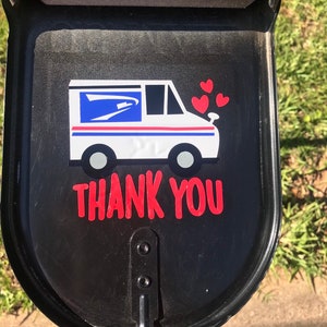 Thank you Mailbox decal / Mailman decal / Mailbox decal / Mailman stickers / Mailbox stickers / Thank you Postal Worker