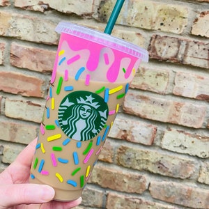 Sprinkles Starbucks Cup,  Starbucks Reusable Cup, Starbucks Cold Cup, Sprinkles, Starbucks Cold Cup