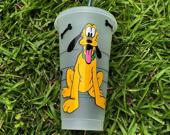 Starbucks Disney Inspired Pluto Cold Cup Tumbler, Pluto Tumbler, Personalized Starbucks Cold Cup