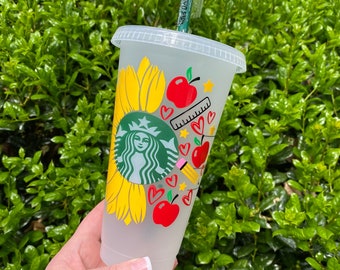 Teacher Starbucks Cup, Teacher Gift, Teacher Appreciation Gift, Starbucks Reusable Cold Cup