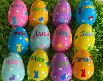 Personalized Easter Eggs, Fillable Easter Eggs, Easter Basket Filler, Easter Egg Hunt