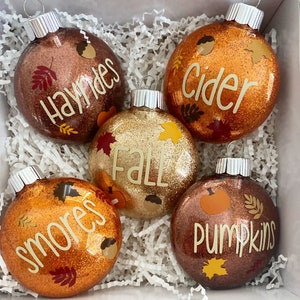 Adornos de otoño / Juego de 5 / Árbol de otoño / Decoración de otoño / Árbol de Acción de Gracias / Decoración de Acción de Gracias