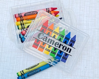 Personalized Crayon Box / Personalized School Supplies / Personalized Easter Basket goodies