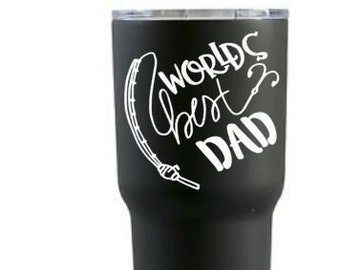 Worlds best Dad fishing Decal // Worlds best papa  // Fishing decal // Dad decal // Worlds best Grandpa fishing decal // Fathers Day decal