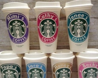 Personalized Starbucks reusable cup // Starbucks cup // personalized coffee cup // Teen stocking stuffer // stocking stuffers