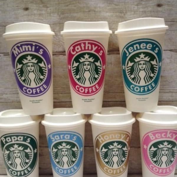 Personalized Starbucks reusable cup // Starbucks cup // personalized coffee cup // Teen stocking stuffer // stocking stuffers