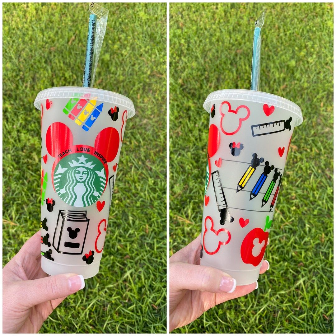 Disney straw toppers for sale. We customize Starbucks cup too