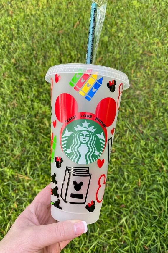 LV Starbucks Cold Cup with Personalised Name — Chelsey Style