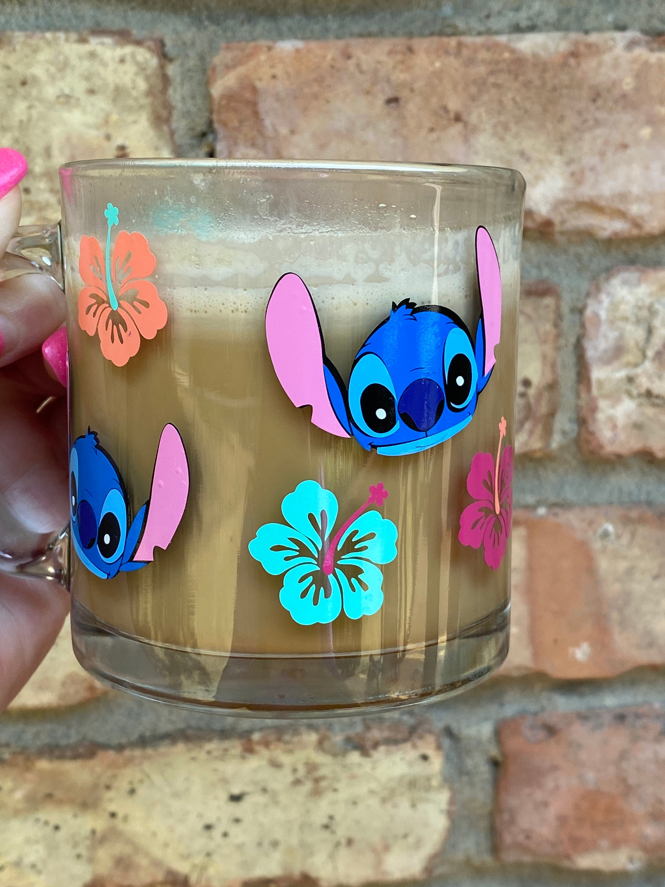 Disney Lilo & Stitch Ohana Glass Coffee Mug