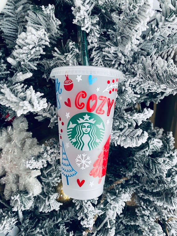Christmas Starbucks Cold Cup, Starbucks Cup, Starbucks Christmas