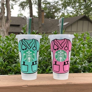 Personalized Starbucks cold cup,  Starbucks cup,  Starbucks Nurse Cup, Nurse Gift, RN Gift, Healthcare worker, Personalized Starbucks Cup