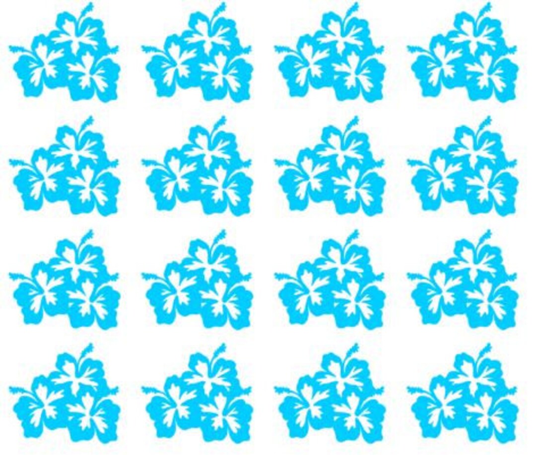 Hibiscus Tan Decals // Tanning Stickers // Tanning Bed Stickers