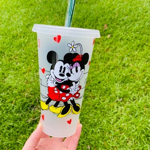 Starbucks Disney Inspired  Cold Cup Tumbler,Mickey & Minnie Tumbler, Personalized Starbucks Cold Cup, Mickey and Minnie
