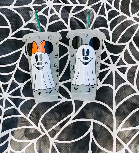 Mickey Ghost Cup Minnie Ghost Cup Halloween Disney Starbucks Etsy