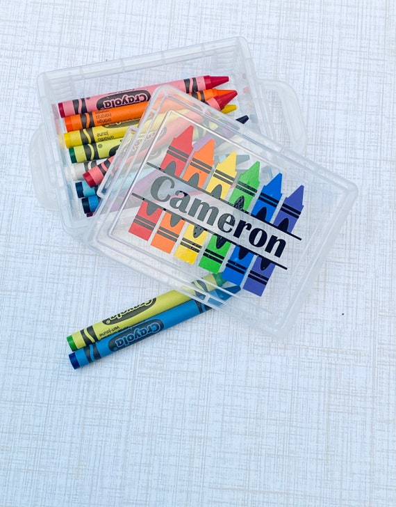 Personalized Crayon Box / Personalized School Supplies / Back Etsy
