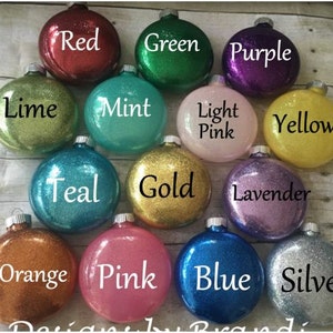 Personalized Glitter Ornaments / Personalized Christmas Ornaments / Personalized Ornaments / Personalized Pet ornaments image 3