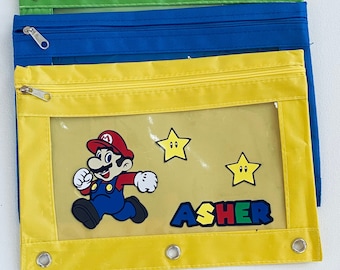 Mario Bros pencil pouch / Personalized Pencil Bag  / Mario Pencil Bag /  Pencil Pouch / personalized school supplies / school supplies