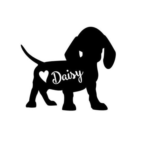 Dachshund Decal / personalized dachshund  / dachshund car decal / dog decal / Personalized Decals for Dachshunds / Personalized Pet decals