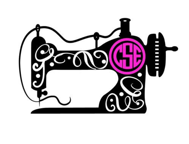 Monogram Sewing Machine Decal / Sewing Machine Decal / Etsy