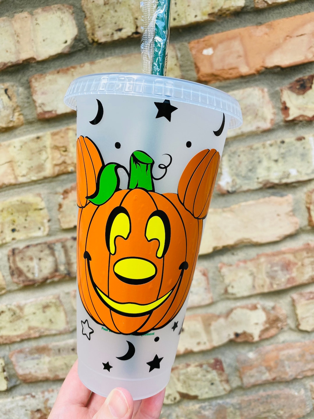 Mickey Pumpkin Halloween Starbucks Cup Starbucks Cup Disney Etsy