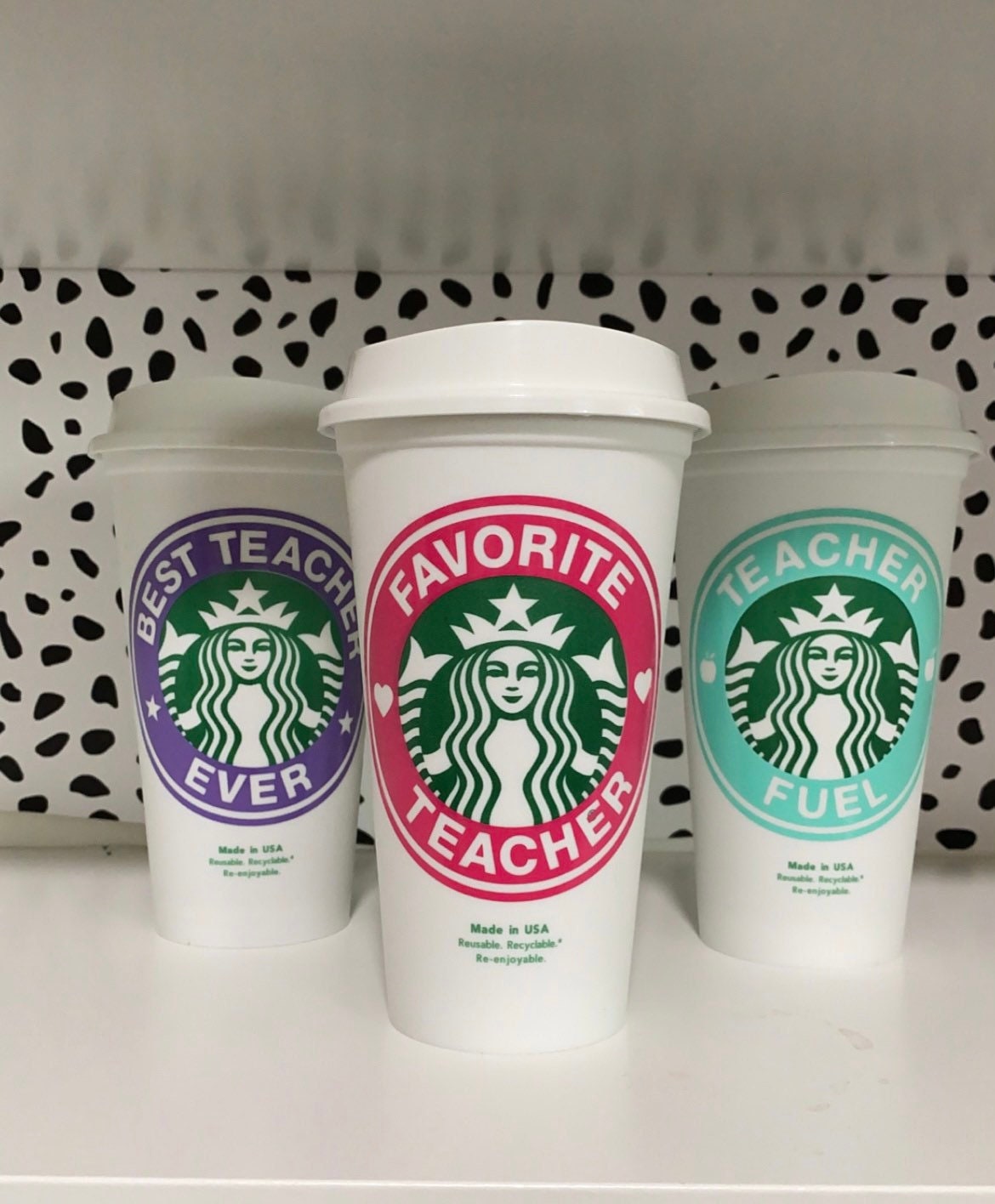 Starbucks cold cup teacher pencil design reusable – 417 Designs LLC