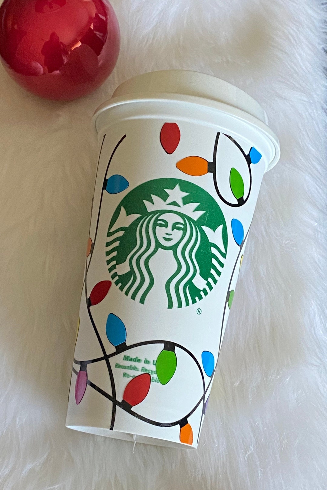 Starbucks Reusable Christmas Cup Starbucks Hot Cup Christmas Etsy