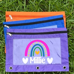Rainbow pencil pouch / Personalized Pencil Bag  / Rainbow Pencil Bag /  Pencil Pouch / personalized school supplies / school supplies