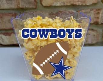 Dallas Cowboys Personalized Gift Basket / Football popcorn bucket / Cowboys / Dallas Cowboys / Personalized Snack Container