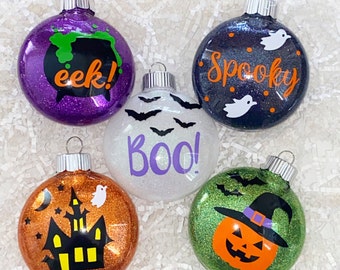 Halloween Ornaments / Set of 5 / Halloween tree / Halloween decor / Spooky Season