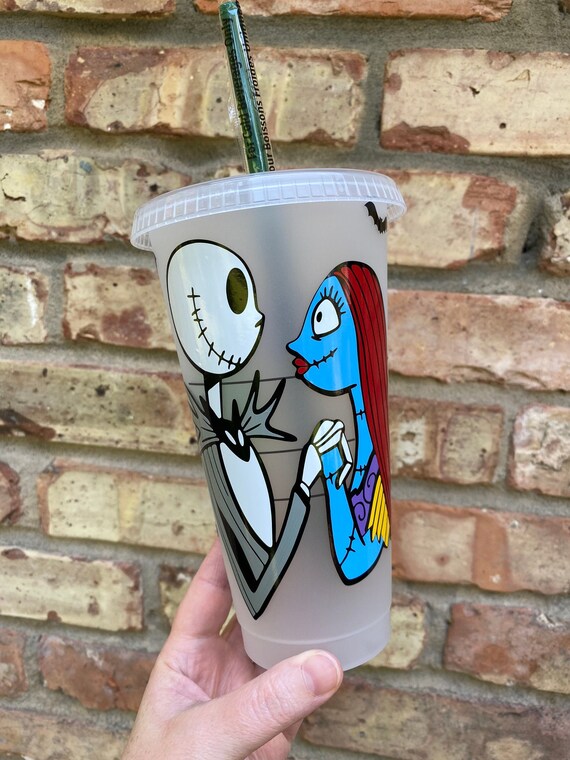 Jack Skellington Starbucks Cup Tumbler, Handmade, Nightmare Before  Christmas