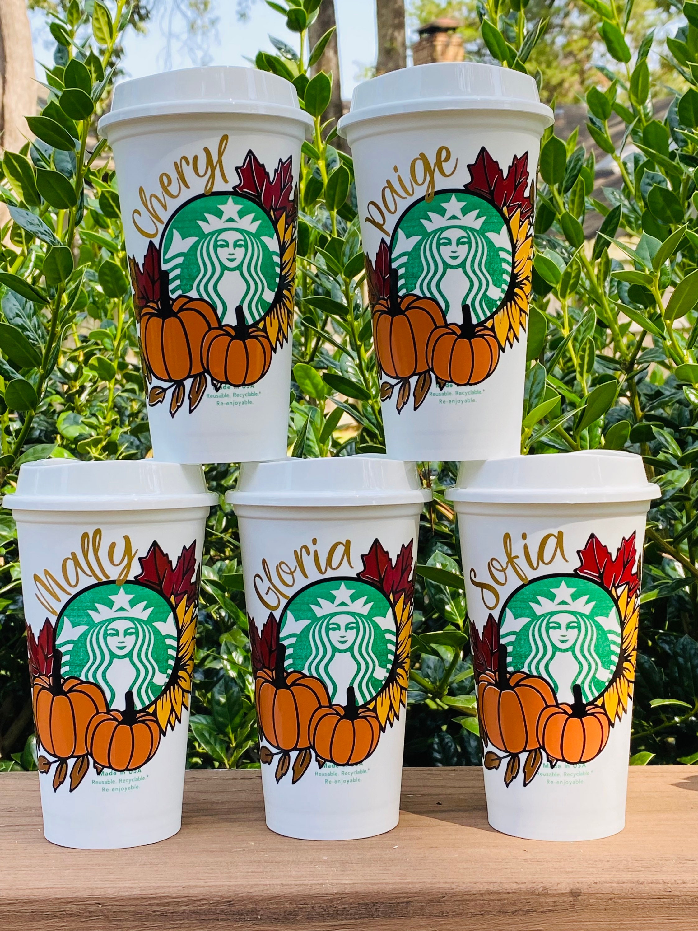 Personalized Fall Starbucks Reusable Cup, Fall Starbucks Hot Cup, Pumpkin  Spice Cup, Fall Tumbler, 