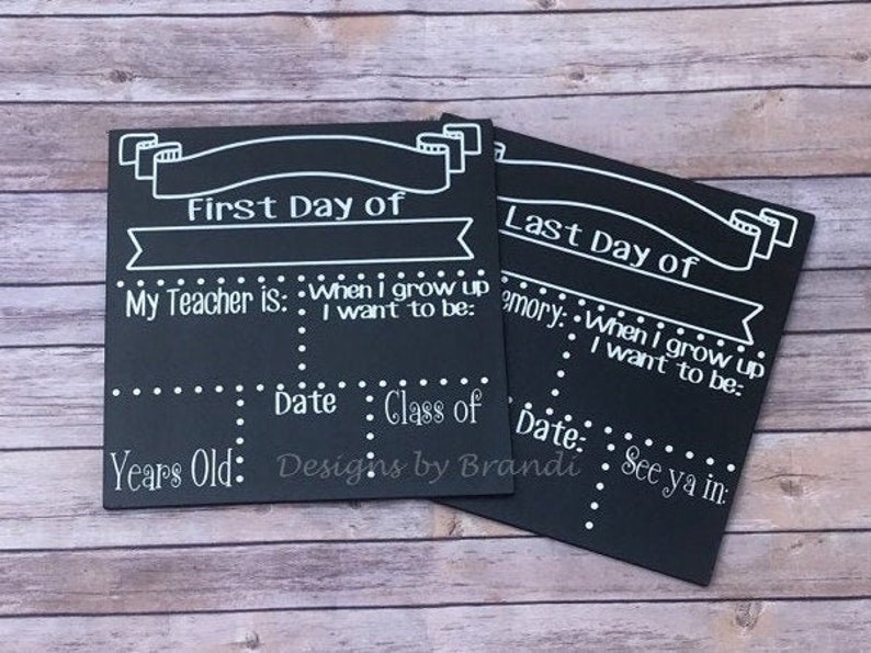 DOUBLE SIDED  First Day of School Chalkboard Sign, Back to School Chalkboard Sign, Last Day of School Chalkboard Sign, Chalkboard Sign 