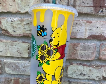 Winnie The Pooh Starbucks Cup, Winnie The Pooh,   Starbucks Cold Cup, Pooh Bear , Starbucks Cold Cup, Starbucks Personalized Cups