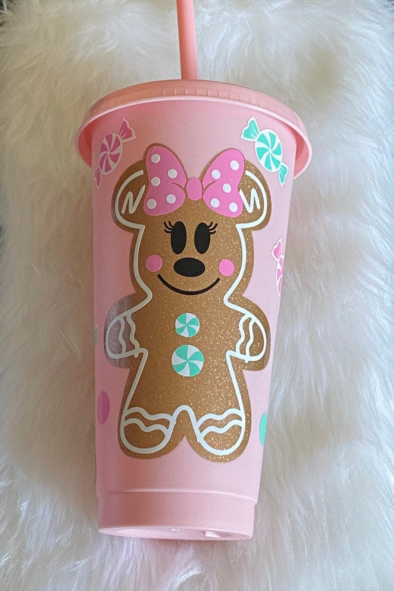 Mickey Gingerbread Tumbler , Disney Christmas Cup, Minnie