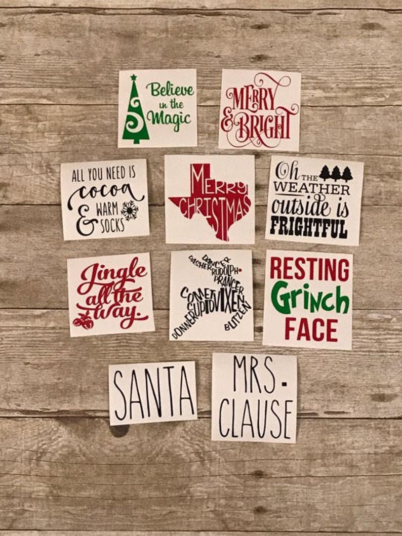 Christmas Mug Decals // Texas Decal // Coffe Mug Decal // Yeti Etsy
