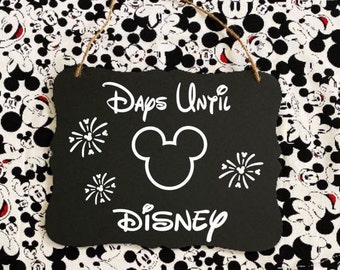 Disney Chalkboard, Disney Countdown Sign, Mickey Mouse Countdown, Days until Disney Sign