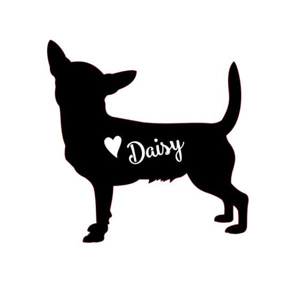 Chihuahua Decal / Personalized Chihuahua decal // Chihuahua car decal // dog decal / Personalized Chihuahua / Personalized Pet / Pet decal