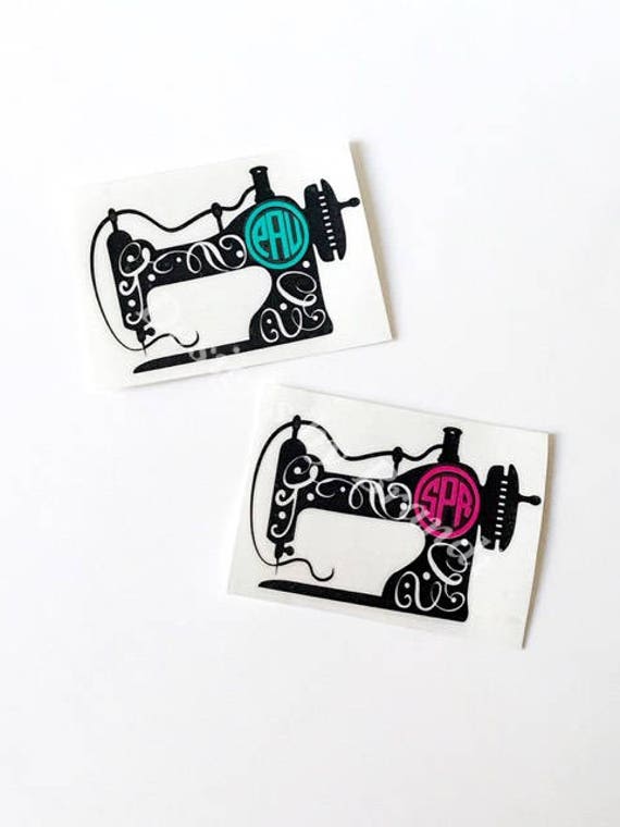 Monogram Sewing Machine Decal / Sewing Machine Decal / Etsy