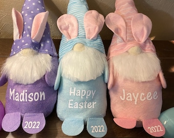 Personalized Easter Gnomes, Easter Gnomes, Gnome Decor, 14" Bunny Gnomes