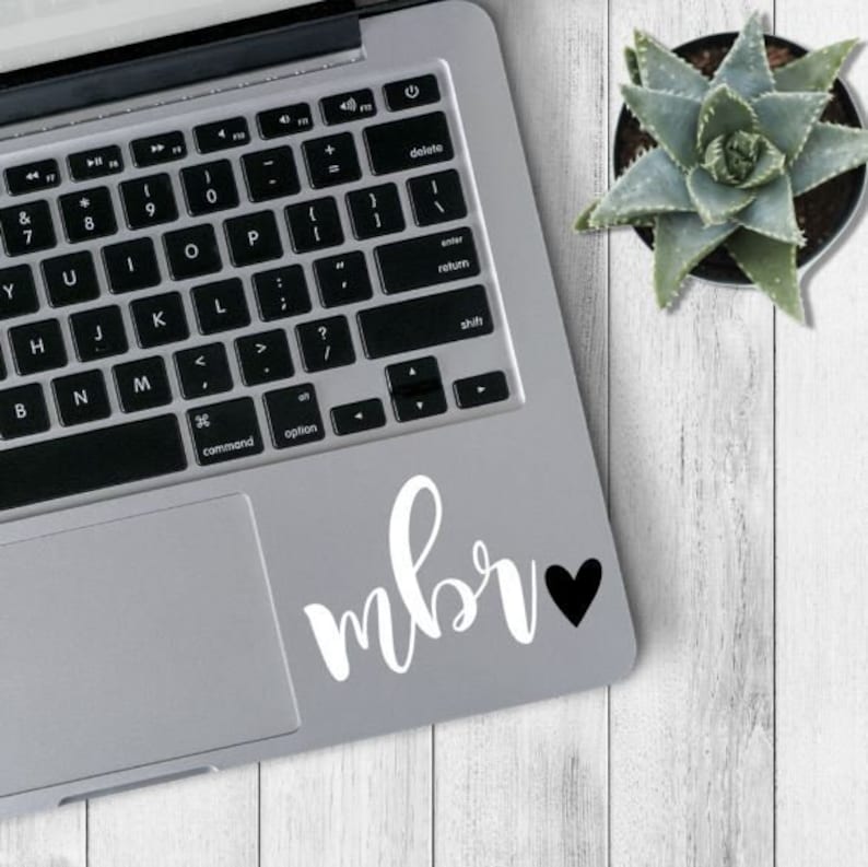 Lowercase Monogram // Monogram Decal // Monogram Car Decal // Etsy