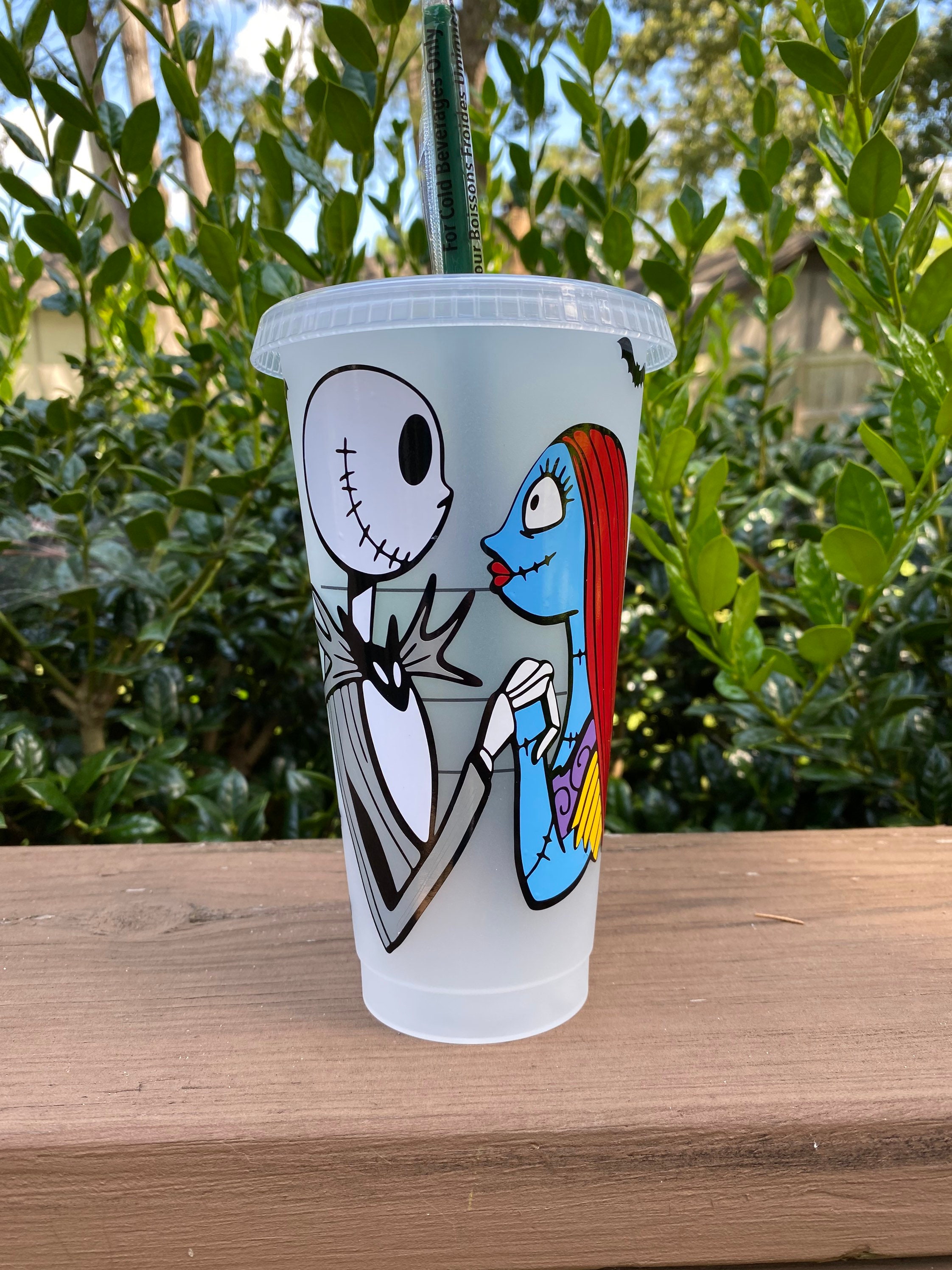 Jack Skellington and Sally Starbucks Cup the Nightmare Before Etsy