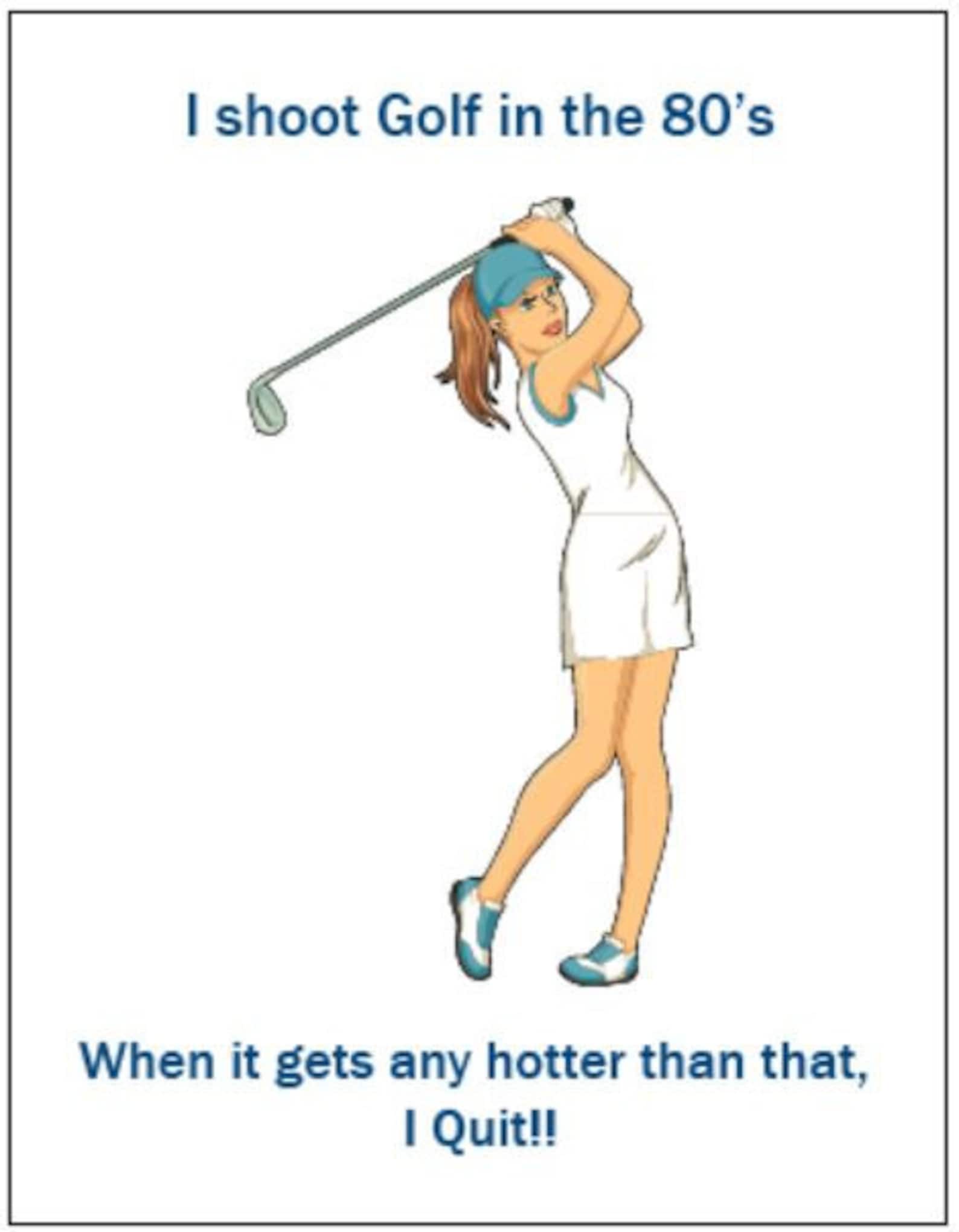 Funny Golf, Golf Gifts for Women, Golf Note Cards, Women Blank Note