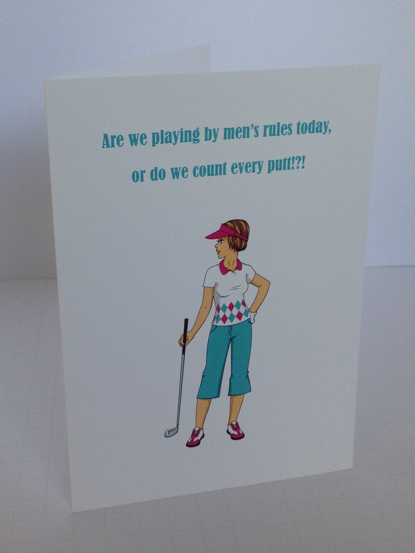 Golf Birthday Card for Women and Ladies, Golf Birthday Card Women