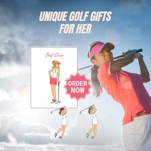 Golf Cards, Golf, Note Cards, Ladies Golf Note Cards, Women, Blank Note Card Set, Funny Ladies Golf Theme Cards, Unique -Set of 10