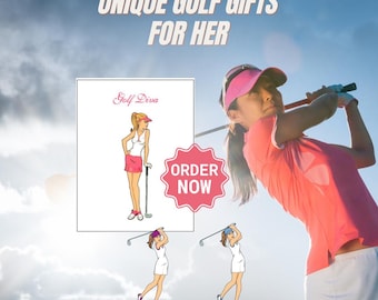Golf Cards, Golf, Note Cards, Ladies Golf Note Cards, Women, Blank Note Card Set, Funny Ladies Golf Theme Cards, Unique -Set of 10
