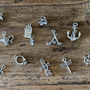 Wedding Cake Charms Set of 8  Cake Pulls for Wedding Tradition at Bridesmaid Luncheon - FREE SHIPPING Ribbon Pulls for Bridal Shower