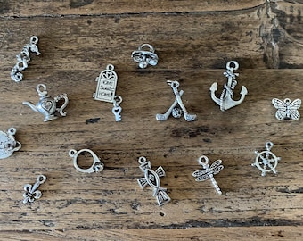 Wedding Cake Charms Set of 8  Cake Pulls for Wedding Tradition at Bridesmaid Luncheon  FREE SHIPPING Ribbon Pulls for Bridal Shower