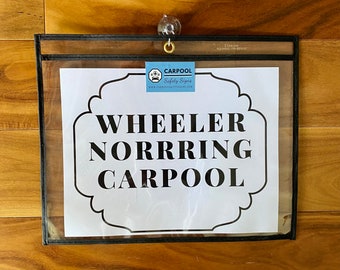 Car Pool Signs Carpool Lane Sign Carpool Pick Up After School Sports Player Sign Car Rider Signs Rider Tag Rearview Mirror Sign for Pick Up
