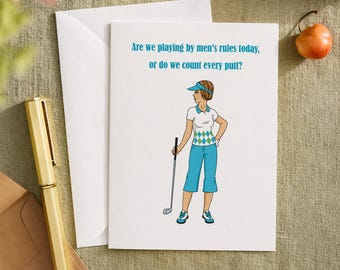 Golf Tournament Prizes Birthday Gift Idea for Lady Golfer Golf Gift for Women Golf Accessories Gift Set Blank Note Card Set Ladies Golf Card